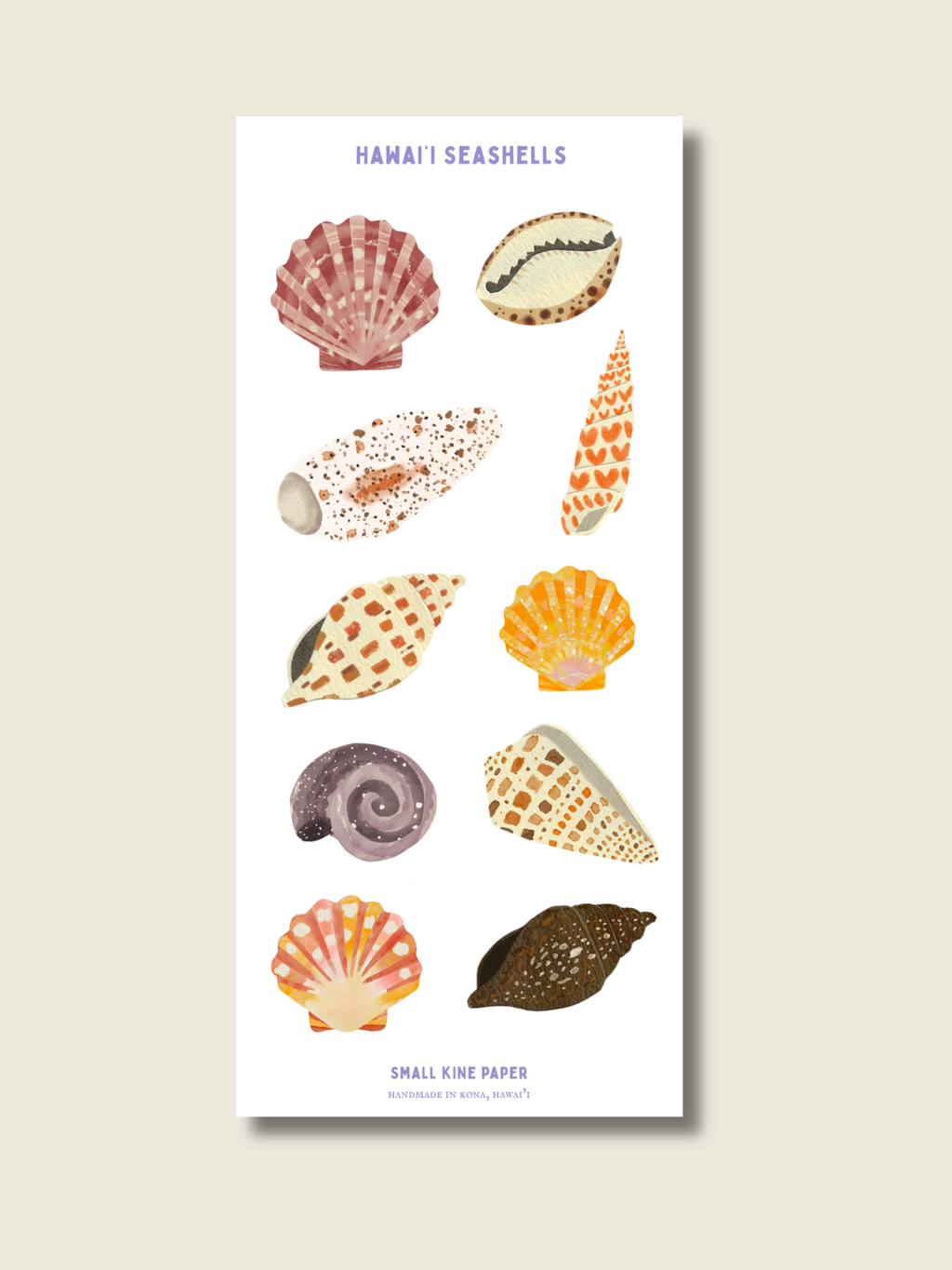 Seashells Sticker Sheet