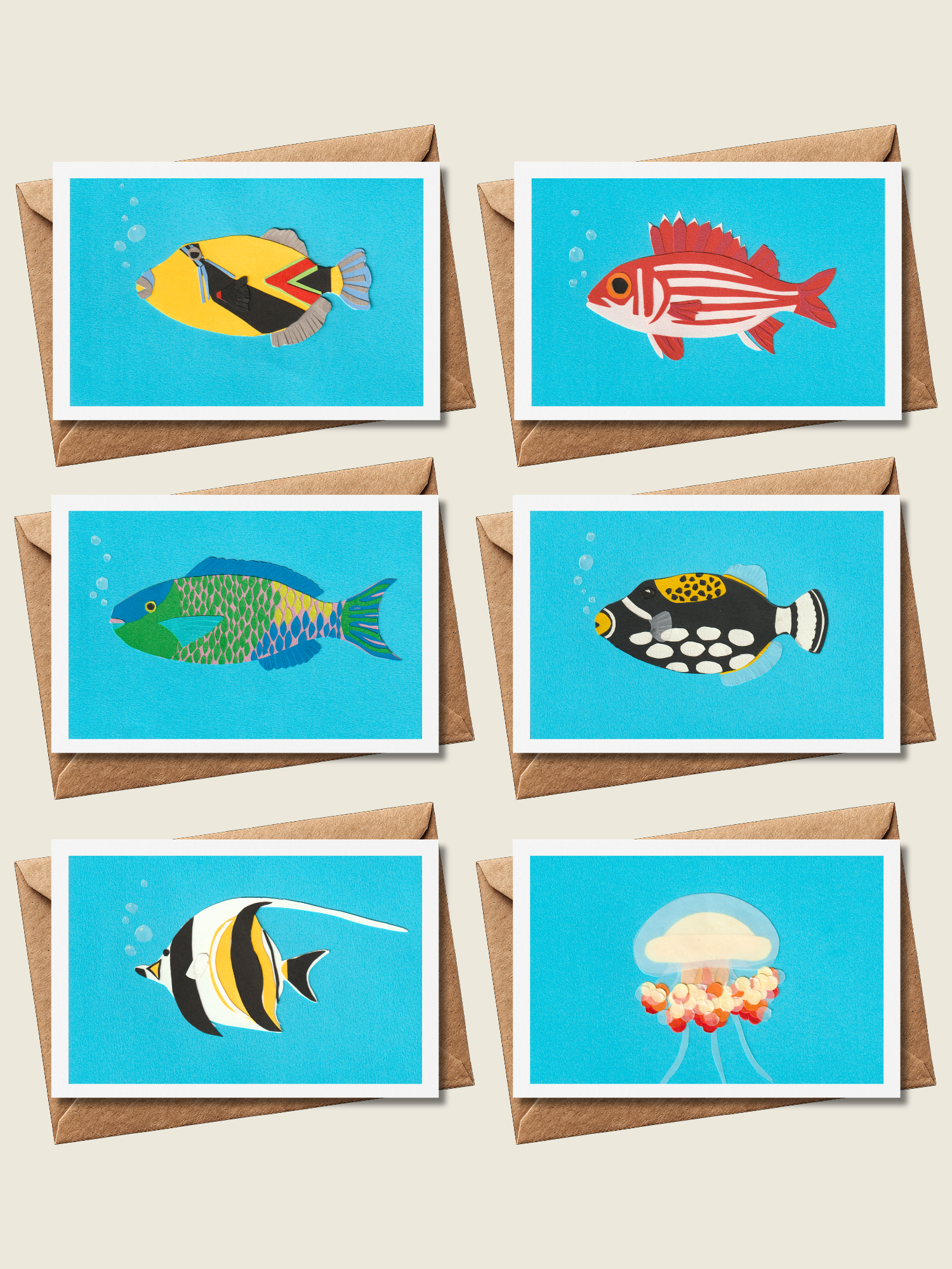 Reef Fish - Folded Card Set