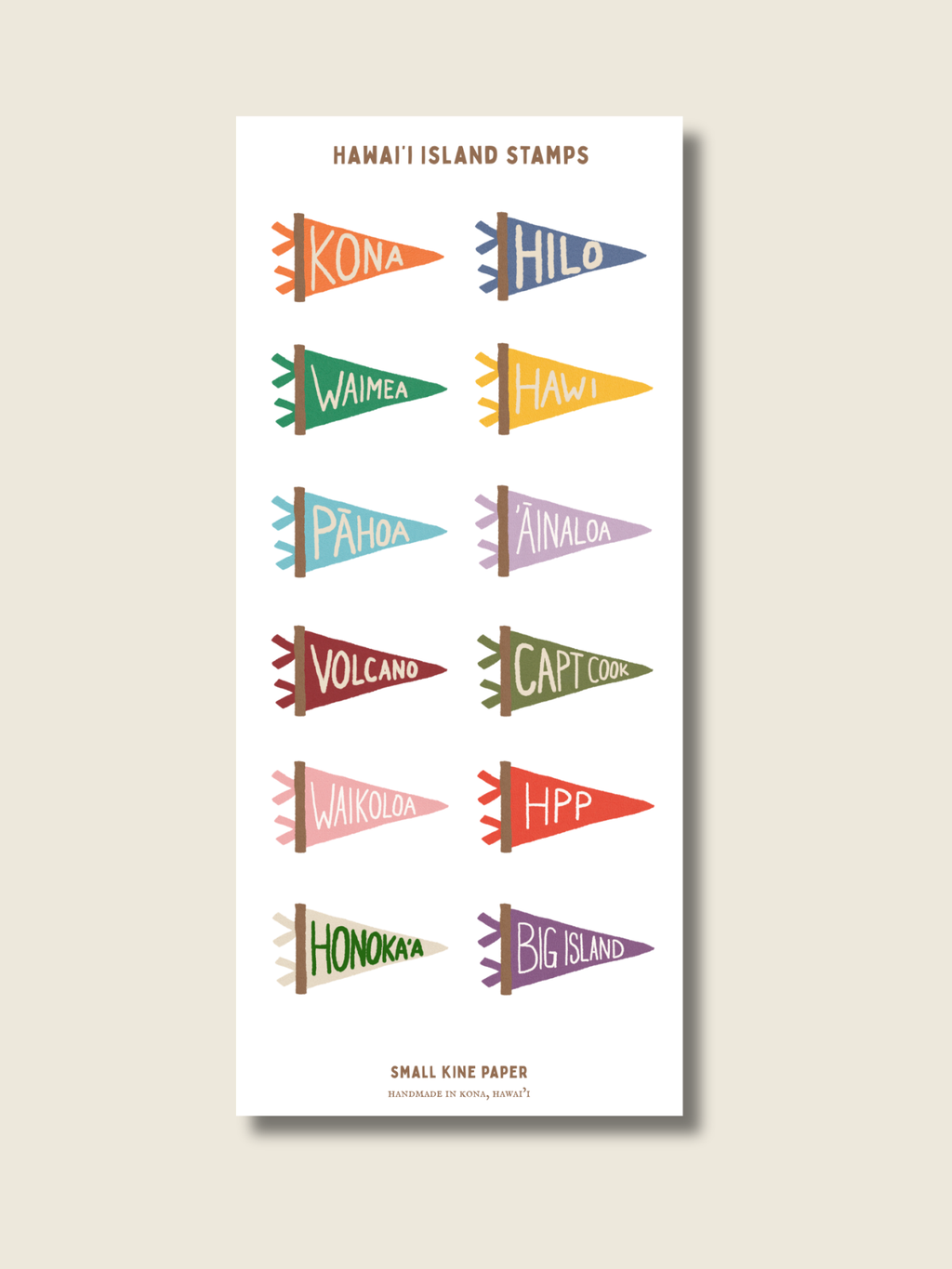 Big Island Towns Sticker Sheet