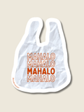 Mahalo Shopping Bag Vinyl Sticker