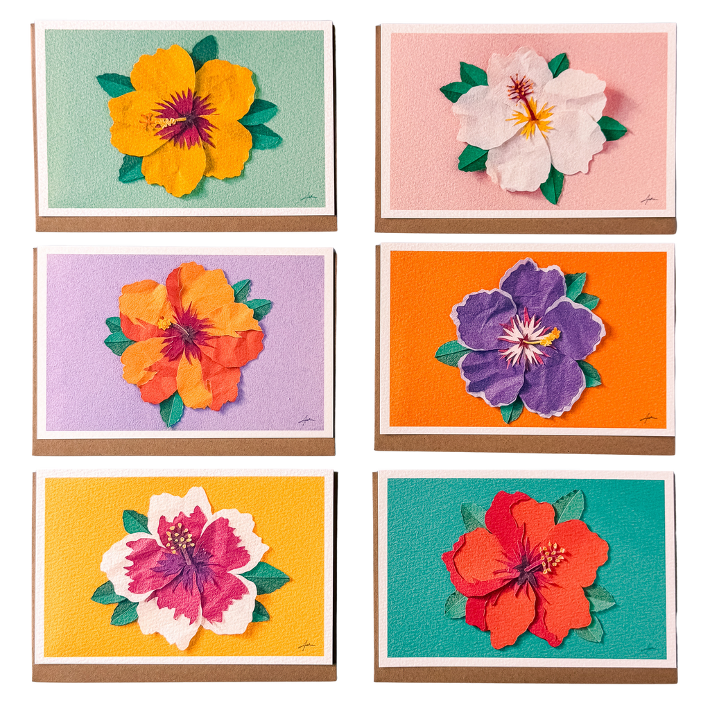 Hibiscus - Folded Card Set