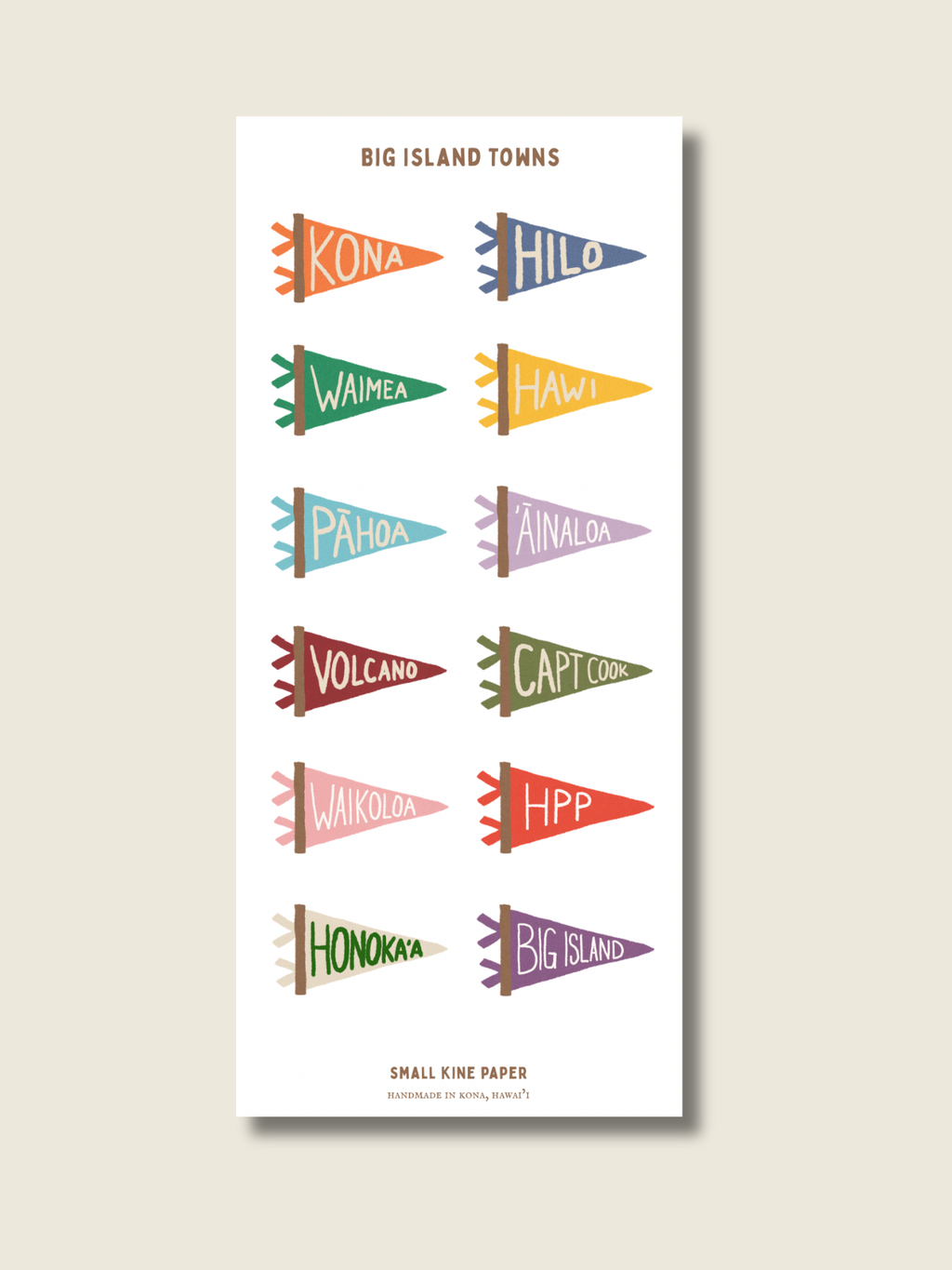 Big Island Towns Sticker Sheet