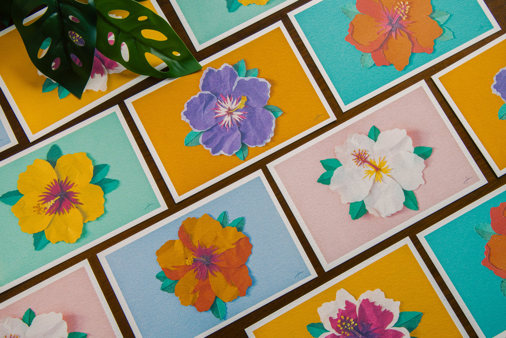 Hibiscus - Folded Card Set