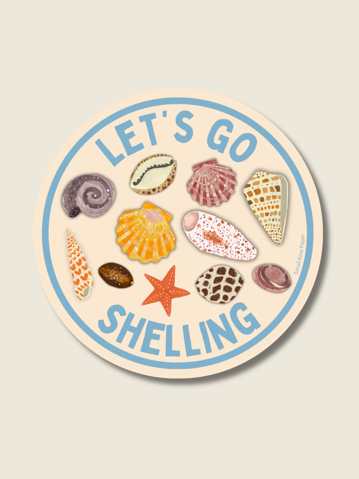 Let's Go Shelling Vinyl Sticker