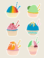 Shave Ice Vinyl Sticker Pack